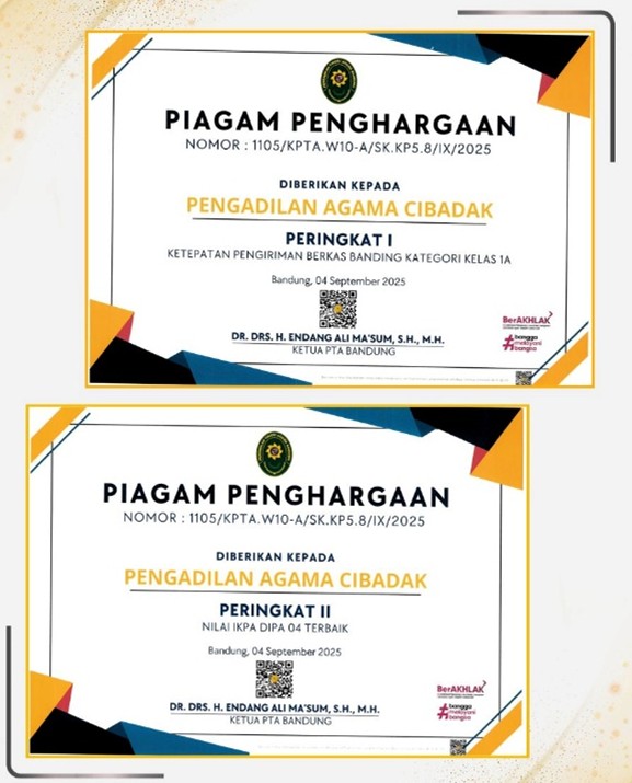 Piagam Penghargaan 1